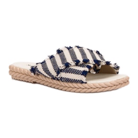 Seastar Pantoufles Rayées bleu 5