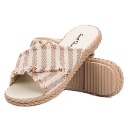 Seastar Pantoufles Rayées brun 6