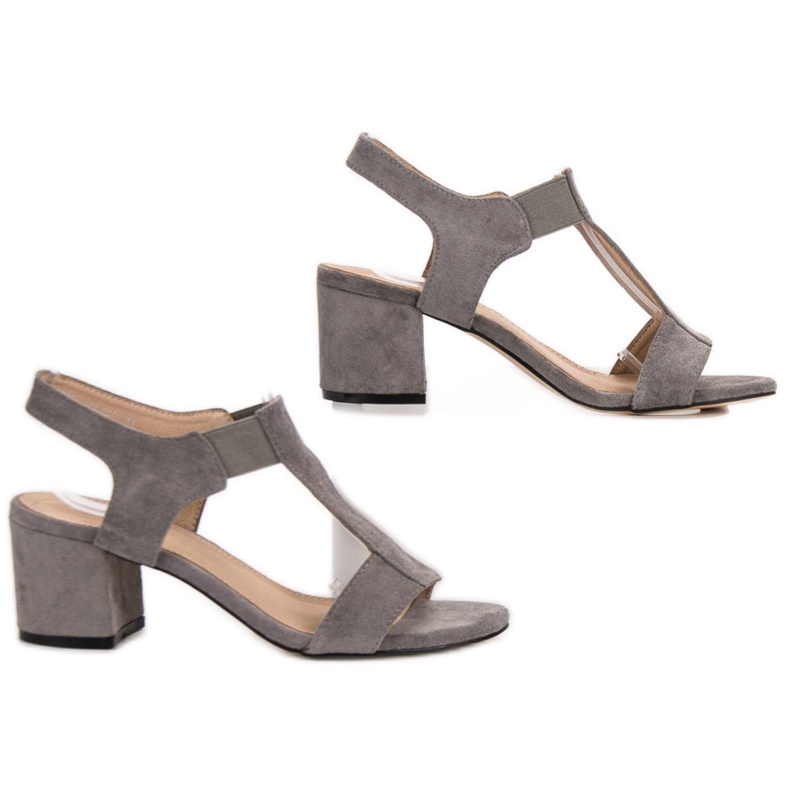 Evento Sandales à enfiler sur un poteau gris 1