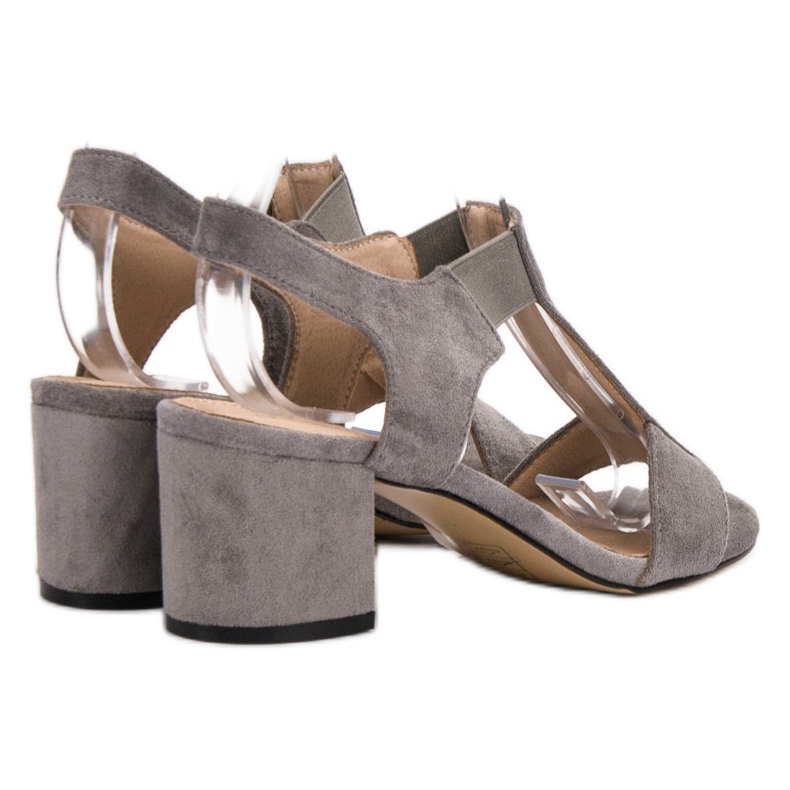 Evento Sandales à enfiler sur un poteau gris 2