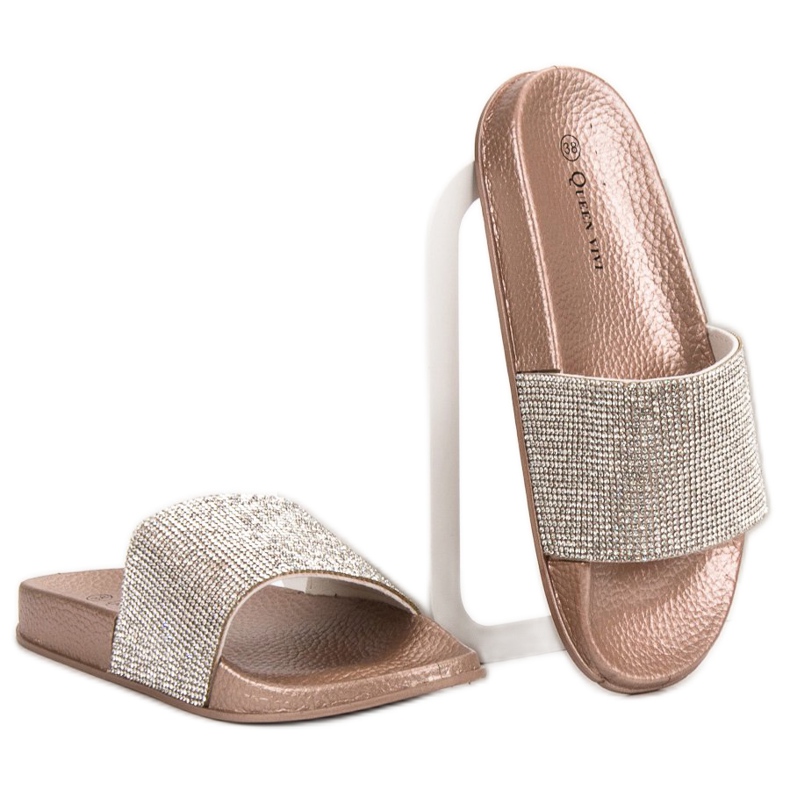 Queen Vivi Pantoufles Avec Cristaux jaune 1