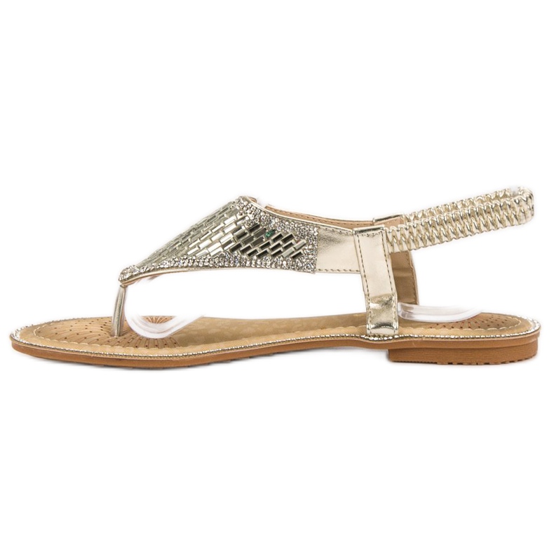 Encor Sandales japonaises dorées d'or 1
