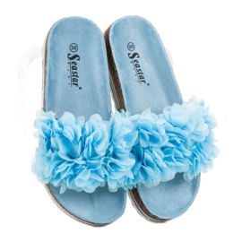 Seastar Pantoufles Bleues À La Mode 1