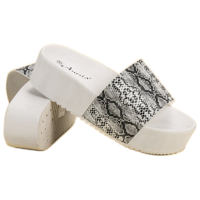 Anesia Paris Pantoufles Sur La Plateforme multicolore 1