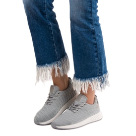 SHELOVET Chaussures textiles à la mode gris 2