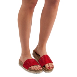Seastar Chaussons Rouges Avec Zircons 1