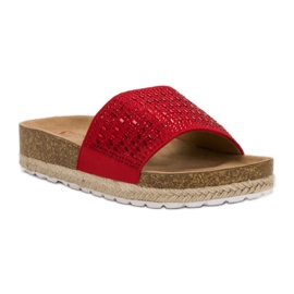 Seastar Chaussons Rouges Avec Zircons 5
