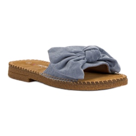 Seastar Chaussons Bleus Avec Un Noeud 4