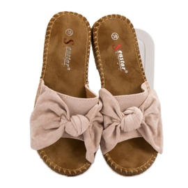 Seastar Chaussons Beiges Avec Un Noeud 2