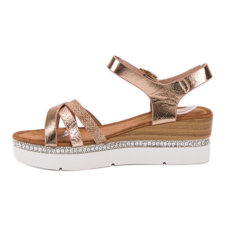 Seastar Sandales à la mode avec zircone cubique jaune 1