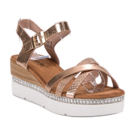 Seastar Sandales à la mode avec zircone cubique jaune 6
