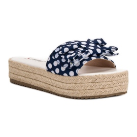 Seastar Pantoufles à pois bleu 5