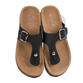 Seastar Des tongs confortables le noir 5