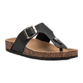 Seastar Des tongs confortables le noir 2