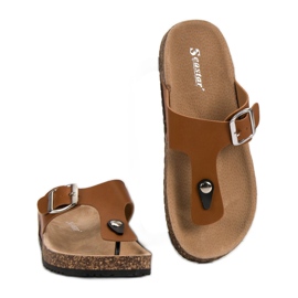 Seastar Des tongs confortables brun 3