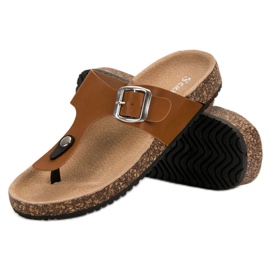 Seastar Des tongs confortables brun 4