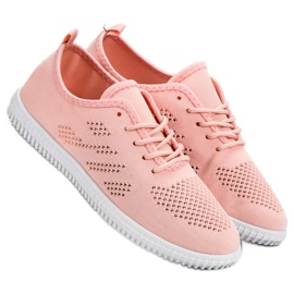 SHELOVET Chaussures à lacets textiles rose 1 SHELOVET Chaussures à lacets textiles rose 1