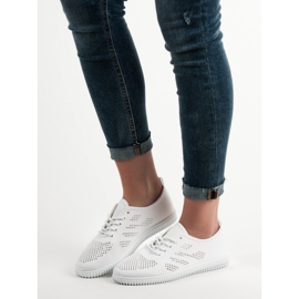 SHELOVET Chaussures à lacets textiles blanche 1