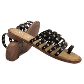 SHELOVET Pantoufles Avec Strass noir 1