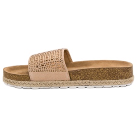Seastar Chaussons Beiges Avec Zircons 1