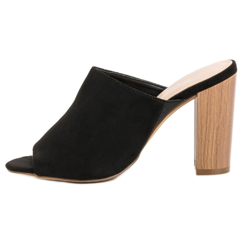 Kayla Sandales à talons intégrés noir 1