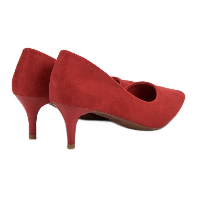 Nio Nio Escarpins en daim rouge 1