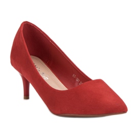 Nio Nio Escarpins en daim rouge 5