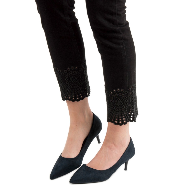 Nio Nio Escarpins en daim noir le noir 1