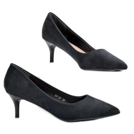 Nio Nio Escarpins en daim noir le noir 3