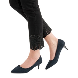 Nio Nio Escarpins en daim noir le noir 2