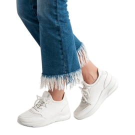 Ideal Shoes Chaussures de sport pour femmes blanc 1