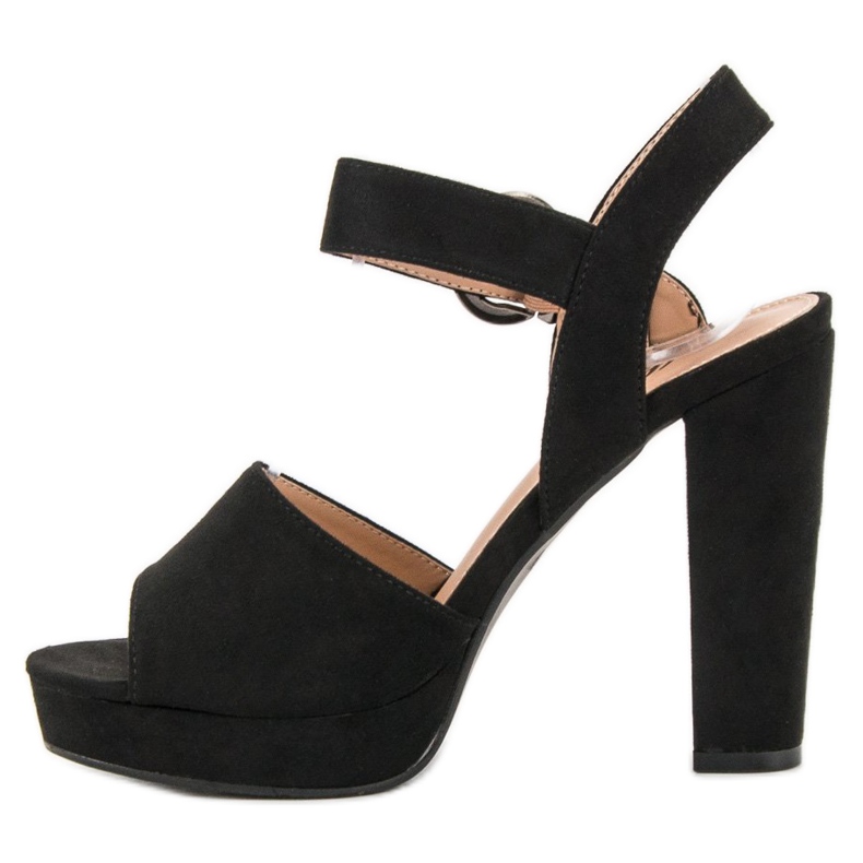 SHELOVET Sandales noires sur la plate-forme le noir 1