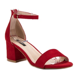Sandales en daim VICES rouge 3