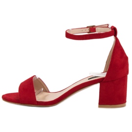 Sandales en daim VICES rouge 4