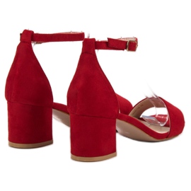 Sandales en daim VICES rouge 5