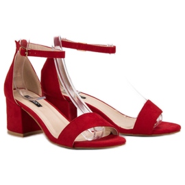 Sandales en daim VICES rouge 6