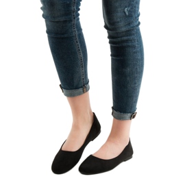 Evento Ballerines en daim noires le noir 1