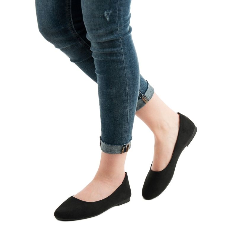 Evento Ballerines en daim noires le noir 2 Evento Ballerines en daim noires le noir 2