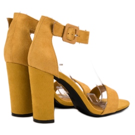 Goodin Sandales mode moutarde jaune 5