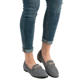 Balada Mocassins en daim gris 1