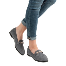 Balada Mocassins en daim gris 2