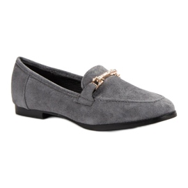 Balada Mocassins en daim gris 4