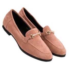 Balada Mocassins en daim rose 4
