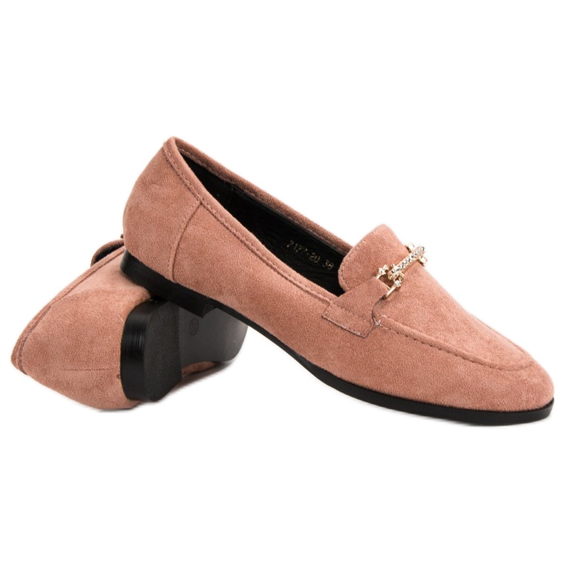 Balada Mocassins en daim rose 1