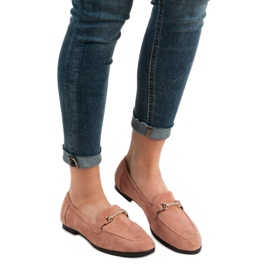 Balada Mocassins en daim rose 2