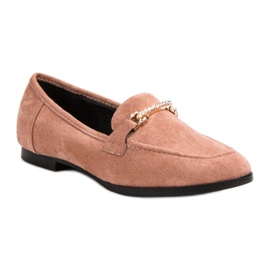 Balada Mocassins en daim rose 6