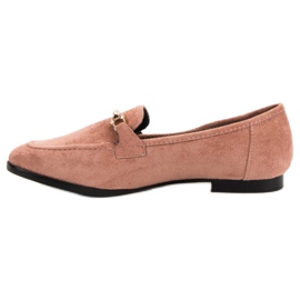 Balada Mocassins en daim rose 7