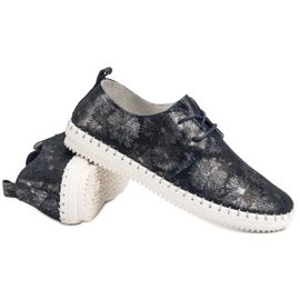 Filippo Bottes en cuir nouées bleu multicolore 5