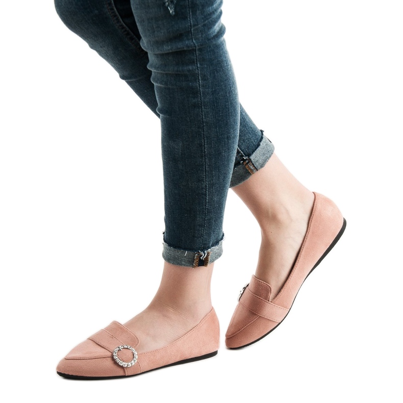 Ch. Creation Mocassins élégants rose 2