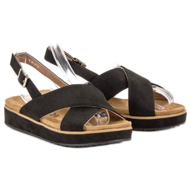 Goodin Sandales en daim le noir 1